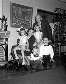 Familjen Götell vid den öppna spisen, 1953