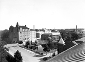 Utsikt från hustak på Vasastrand, 1940-tal