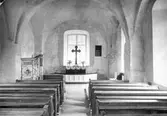 Interiör från Hidinge gamla kyrka, 1930-tal