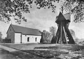 Kräcklinge kyrka med klocktorn, 1930-tal