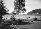 Badplats i Hemsjön i Södra Kilsbergen, 1936