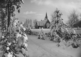 Snö vid Längbro kyrka, 1930-tal