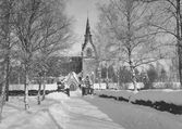 Skottad gång till Längbro kyrka, 1930-tal