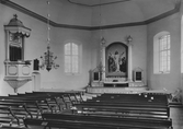 Interiör från Lännäs kyrka, 1930-tal