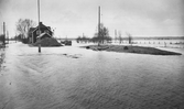 Översvämning vid Kvismare station, 1937