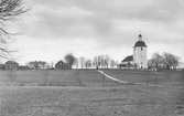 Vy mot Stora Mellösa kyrka, 1930-tal
