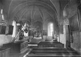 Interiör från Ödeby kyrka, 1930-tal
