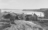 Stugor vid Vagnsviken södra Halvarsnoren, 1930-tal