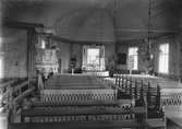 Interiör från Hjulsjö kyrka, 1930-tal