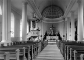 Interiör från Kumla kyrka, 1930-tal