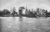 Vy mot Nysunds kyrka från sydost, 1929