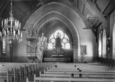 Interiör från Skagershults kyrka, 1930-tal