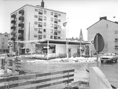 Bensinstation på Skolgatan, 1960-tal
