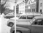 Parkering vid Längbrotorg, 1960-tal