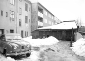 Parkering på bakgård, 1960-tal