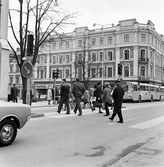 Övergångsställe på Drottninggatan, 1960-tal