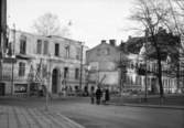 Rivning av fastighet på Oskarsparken, 1962