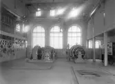 Maskinhall på elverket på Vasagatan, 1912