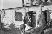 Gjutningsarbete vid ombyggnation av elverket, ca 1953