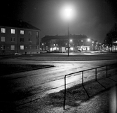 Elektriskt gatljus på Oskarstorget, 1950-tal