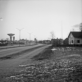 Elektriskt gatljus på Östra Bangatan, 1950-tal