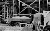 Vagn med grus till ombyggnation av elverket, 1950-tal