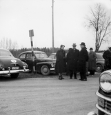 Samling på pakeringen inför invigning av Vinöns elektrifiering, 1952-11-07