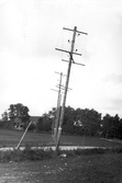 Kraftledning i Hälgenäs i Bo, 1953