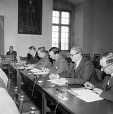 Lärare från Örebro handelsgymnasium på Örebro slott, 1950-tal
