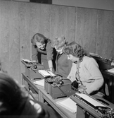 Skrivmaskinsundervisning på Örebro Handelsgymnasium, 1950-tal