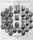 Fotomontage Kamratmöte på Örebro Handelsgymnasium, 1936