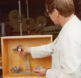 Vägning vid Ahlgrens tekniska fabrik