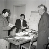 Valet 1956. Tage Gustavsson, Stig Englund och H. Öhrsvik.