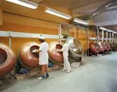 Dragering vid Ahlgrens Tekniska fabrik.