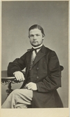 Porträtt på Bankkassör P. Ad. Björkman fotot taget år 1868.  Född 13 februari år 1844.