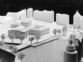 Modell av förslag till bebyggelse runt teatern, 1960-tal