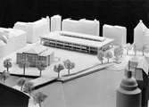 Modell av förslag till bebyggelse runt gamla teatern, 1960-tal