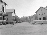 Vinterbild från Villagatan på Platsarna i Varberg.