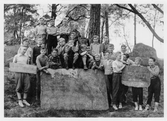 Elever vid gravkullen i Baronbackarna, 1955-1956