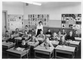 Klassfoto på Holmens skola, 1956-1957