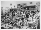 Skolklass på Holmens skola, 1956-1957