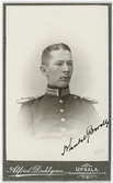 Kabinettsfotografi - en man i uniform, Uppsala 1905