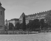 Skandiahuset och Centralpalatset bakom Centralparken, 1989
