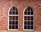 Fönster på Örebro stads gas- elektricitetsverk, senare Musikhögskolan, 1980-tal