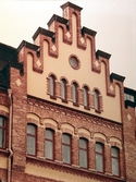 Detalj av Örebro skofabrik på Järnvägsgatan, 1980-tal