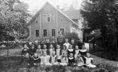 Skolklass på Södra ladugårdsskogens skola, 1908-1909