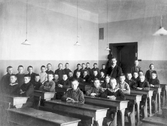 Skolklass på Norra folkskolan, Olaus Petriskolan, 1918