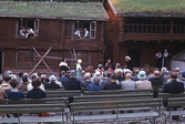 Publik tittar på teater i Wadköping, 1970-tal