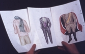 Skiss av kostymer, 1970-tal