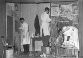 Dekorbygge inför teaterföreställning, 1959